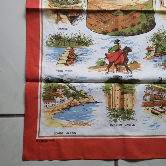 Vintage UK "Around Exmoor" kitchem towel - Picture 6 of 8